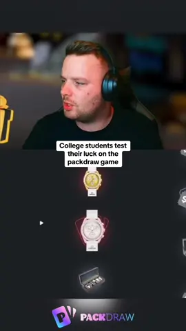 College students test their luck on the packdraw game #kickstreaming 