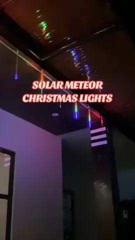 SOLAR METEOR CHRISTMAS LIGHTS #christmas #christmaslights #solarchristmaslights #christmasdecor 