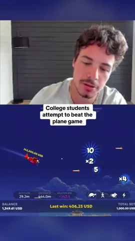 College students attempt to beat the plane game #kickstreaming 