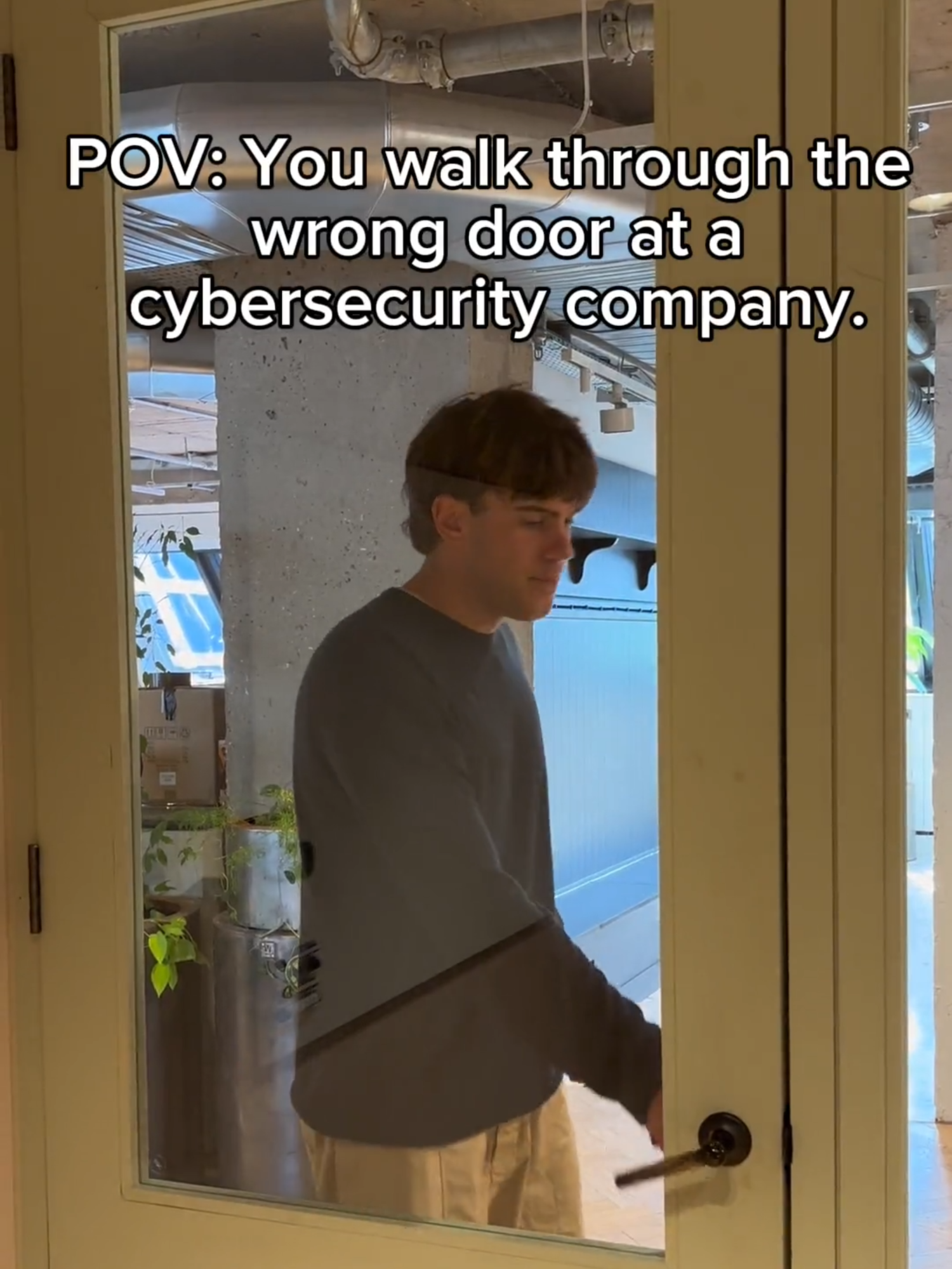 Threat Modeling has never looked so good 😂 POV: You walk through the wrong door at a cybersecurity company. #cybersecurity #hacking #gaming #modding #career #ethicalhacking #pov #wrongdoor #defcon #cyberhacks #gamedev #ethicalhacker #gamingcommunity #modder #techcareers #hackerlife #gamechangers #hackinglife #explorepages #summer #office