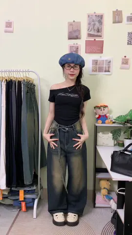 Quần xinh tham khảo tớ để giỏ ạ #jeans #xinh #outfit #bassic 
