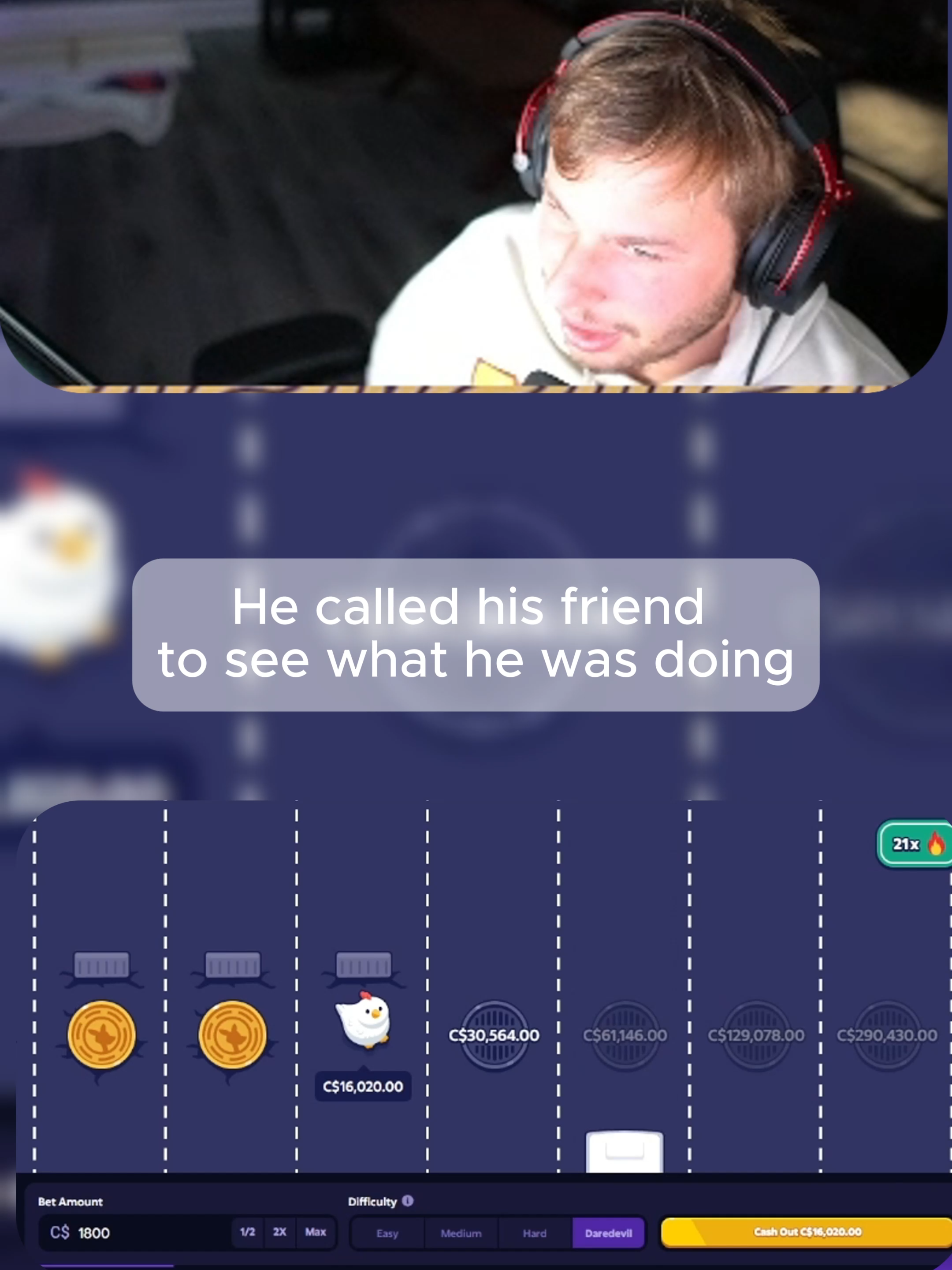 He called his friend to see what he was doing