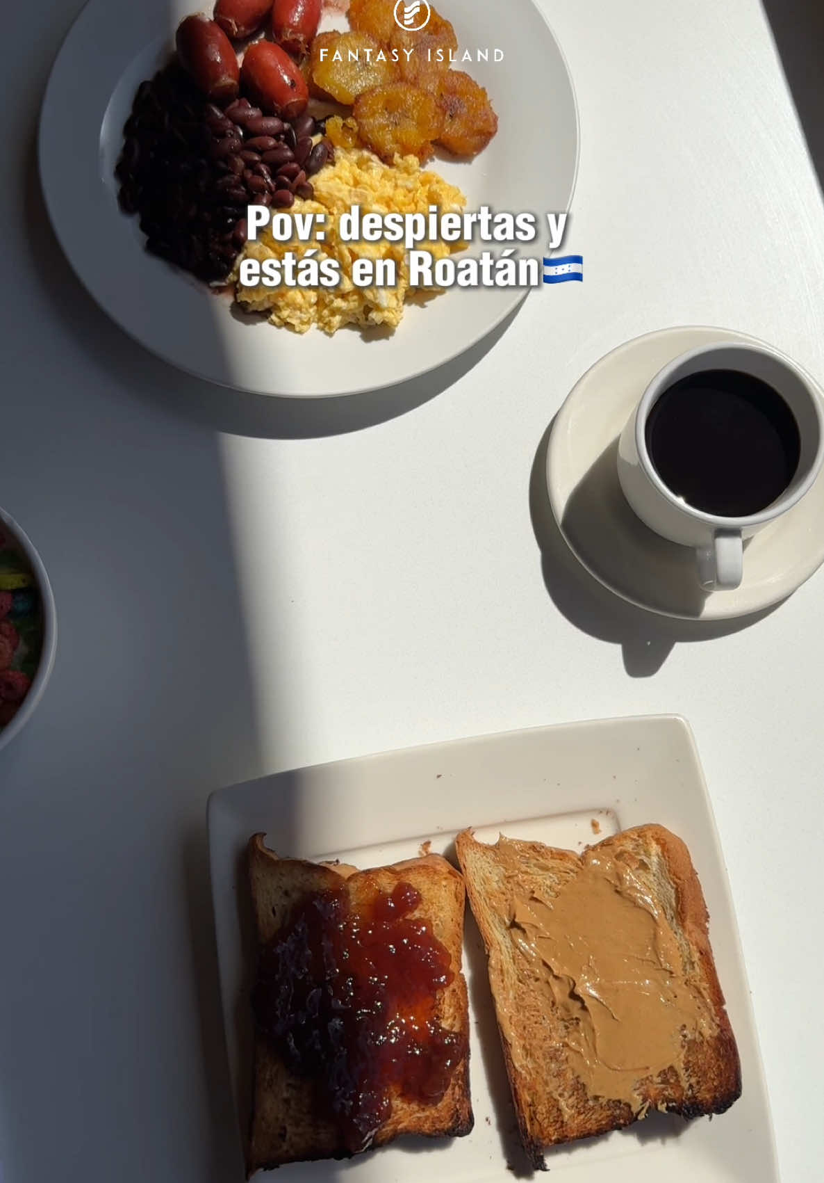 La mejor sensación 🥹🫶🏻🇭🇳 #Honduras #Despertar #FantasyIslandResort #Trip #Roatan #Desayuno #Viajes #Deseos