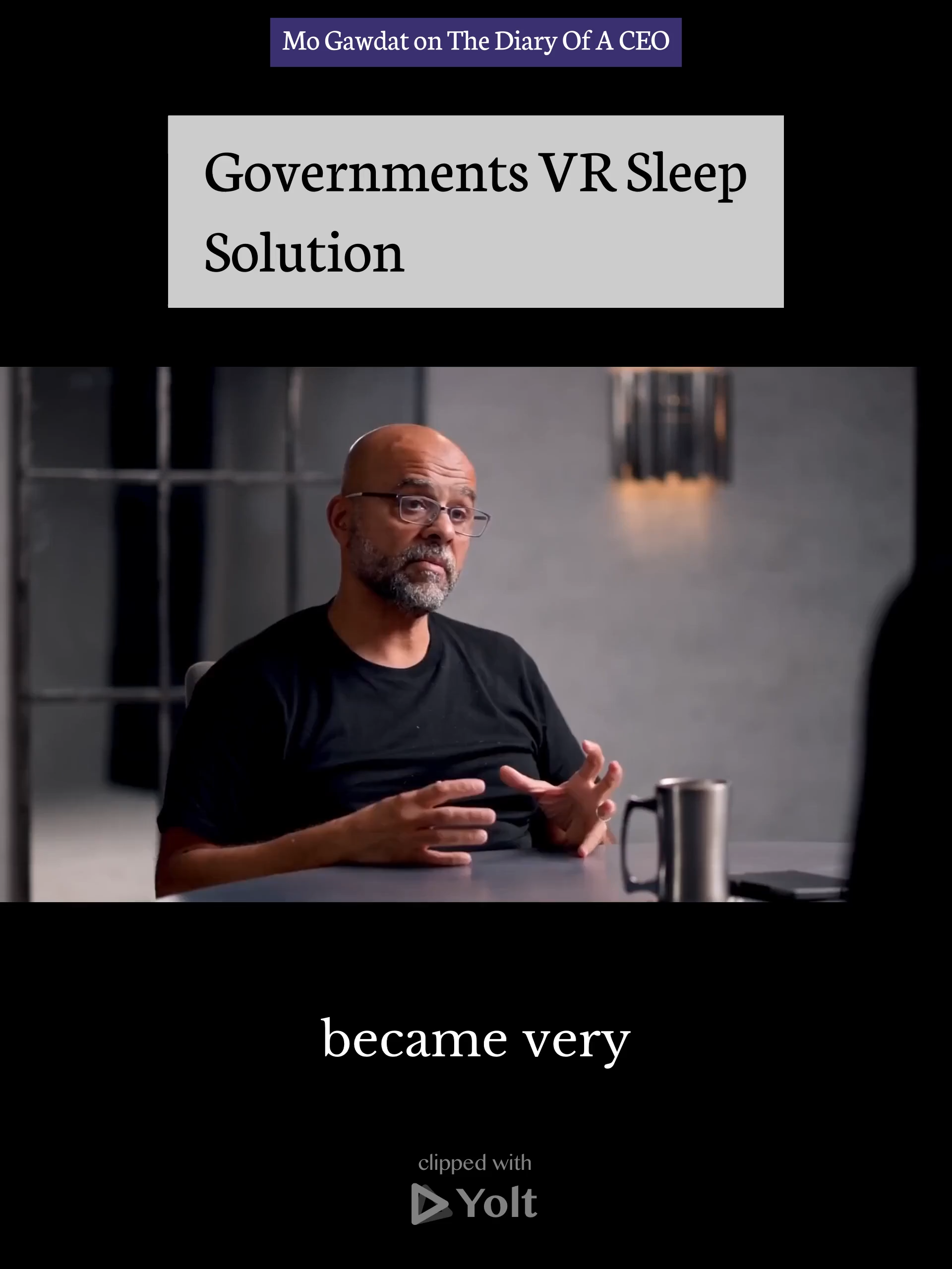 Sleep Your Way to Life - Mo Gawdat on The Diary Of A CEO #reincarnation #sedation #simulation