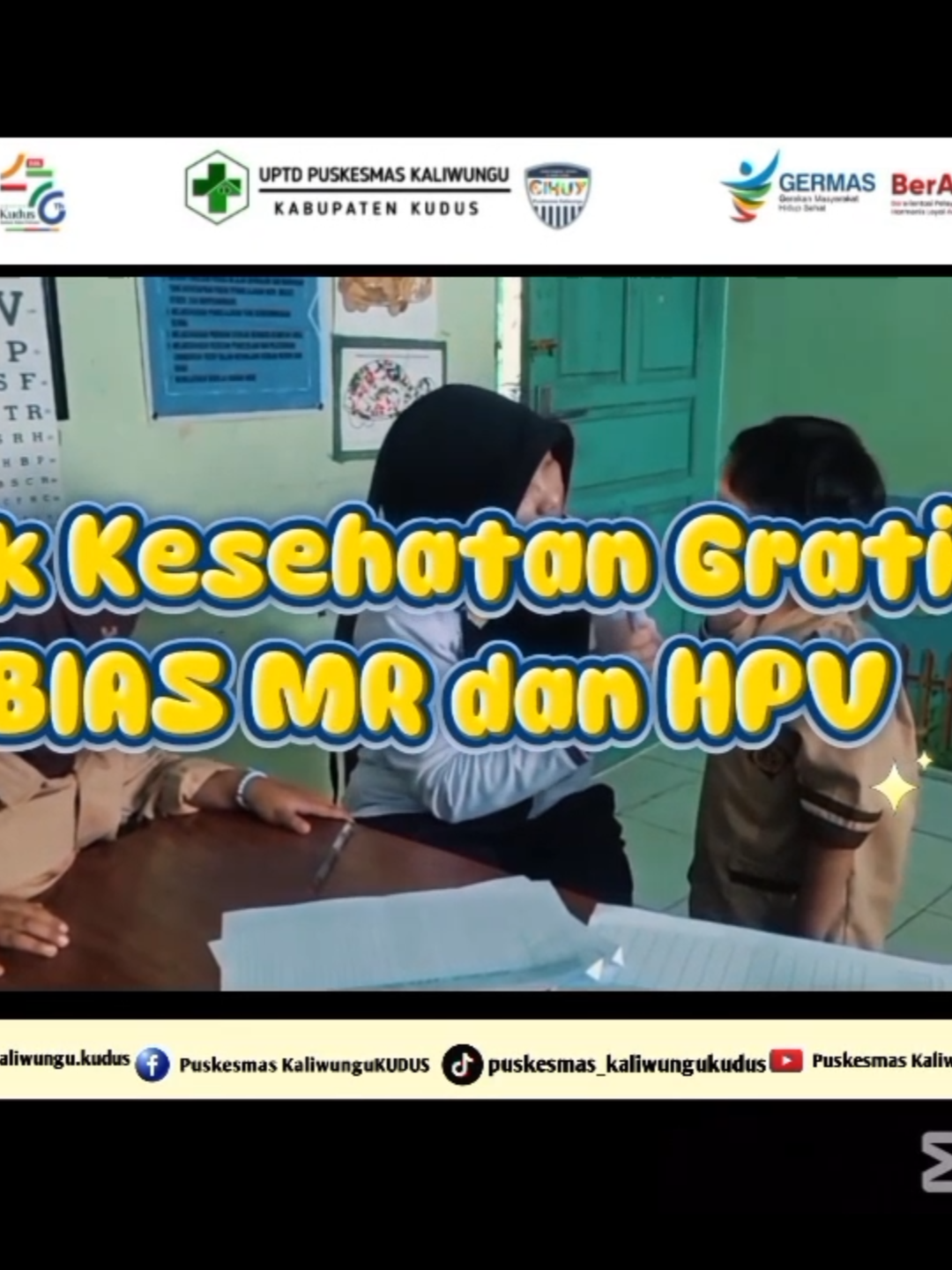 Skrining Kesehatan Anak Sekolah dan BIAS MR dan HPV Mendeteksi dini siswa masalah kesehatan dan BIAS Measles Rubella (MR) dan kelas 5 dan kelas 6 khusus perempuan imunisasi Human Papiloma Virus (HPV) di SDN 1, 2 dan 3 Mijen #berakhlak #banggamelayanibangsa #provjateng #dinkesprovjateng #pemkabkudus #dinkeskabkudus #balkesmaspati #puskesmasindonesia #infoseputarjateng #jatenggayeng #kudussehat #kudushebat #indonesiasehat #indonesiahebat