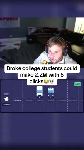 Broke college students could make 2.2M with 8 clicks😭💀#kickstreaming #fypシ゚ #crossyroad 