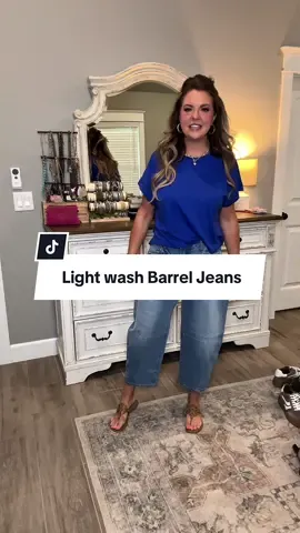 The barrel jeans from @Evaless_official that I have been raving about…now in a light wash denim! These are SO comfortable and SO cute! #barreljeans #lightwashdenim #denimstyle #jeans #casualstyle #affordabledenim #CapCut 