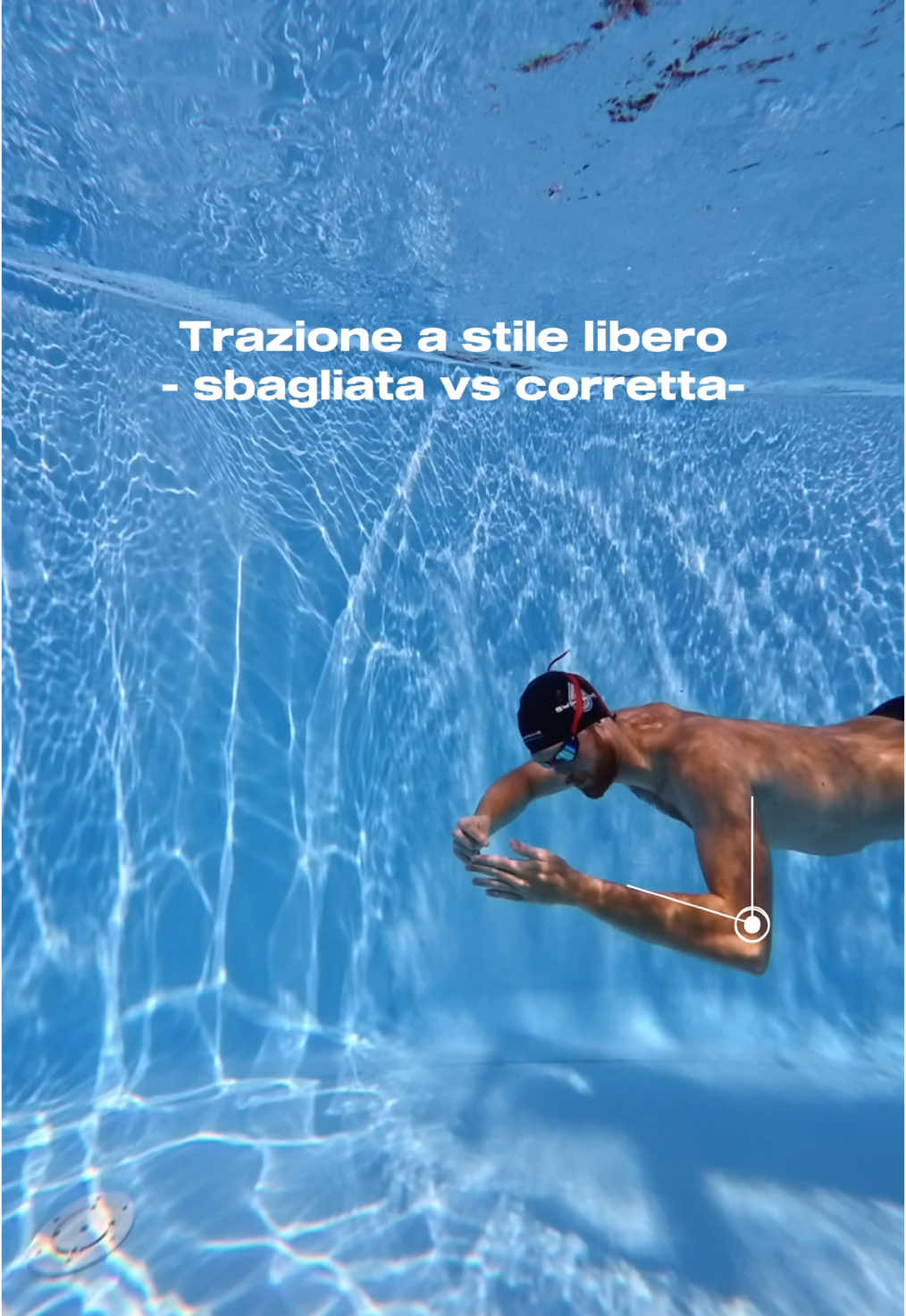 🏊🏻‍♂️ Una trazione efficace a stile libero, spiegata semplice: 🧑🏻‍🏫 Durante la trazione della bracciata, il gomito deve risultare più alto rispetto alla mano: questo ti permette di avere una buona leva e di aumentare la superficie d’appoggio all’acqua  ✅ Più riesci a mantenere questa posizione e a “sentire” l’acqua, più superficie sfrutti e migliore sarà la successiva fase di spinta. ❌ Se il gomito scende troppo, perdi aggancio all’acqua e, di conseguenza, la tua bracciata risulterà vuota #nuoto #swim #swimprove