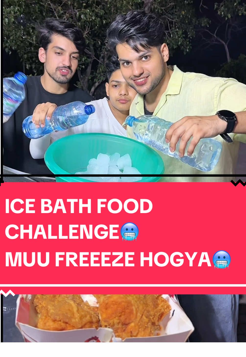 MUU FREEZE HOGYA ICE BATH FOOD CHALLENGE KAY CHAKKR MAI BADSHAH GANG😝😝😂BUT MAZA BHOT AYA🤭🤭 @Abdulrehman @Haider Nasir Sandhu @abdullah._.shah0 @Ahtsham Khan #rockpaperscissors #challenge #icebath #food #generalknowledge 