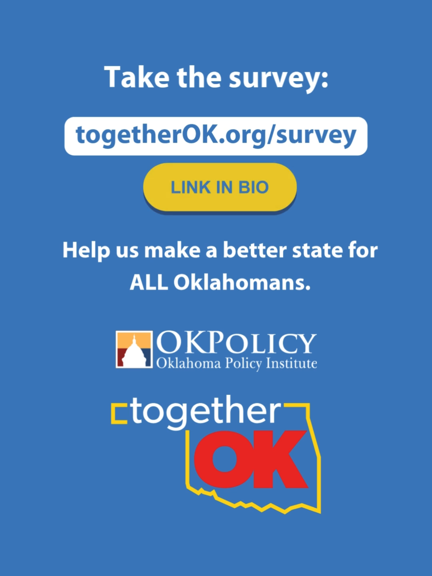 🗣️ Oklahoma, we need to talk. Your voice matters — and right now, we need it. Take our Legislative Priority Survey before it closes ⏳ #okpolitics #Oklahoma #OKPolicy