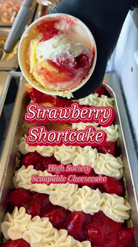 When is the last time you’ve had Strawberry Shortcake? Now imagine as we deconstruct it and put our delicious cheesecake between the layers to ensamble a flavor bomb of smooth creamy vanilla cheesecake layered with rich soft pound cake and summery strawberries.  #cheesecake #strawberry #strawberryshortcake #august #dessert #Foodie #culinary #adventure #nextlevel #bakery #layers #scoop #tradition #dish #trend #travel #new #whip #cake #break #lincoln #nebraska #midwest #highsocietycheesecake 