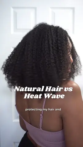 Natural hair vs heat wave. This is how to manage your natural hair during the summer months. #naturalhair #naturalhairtiktok 