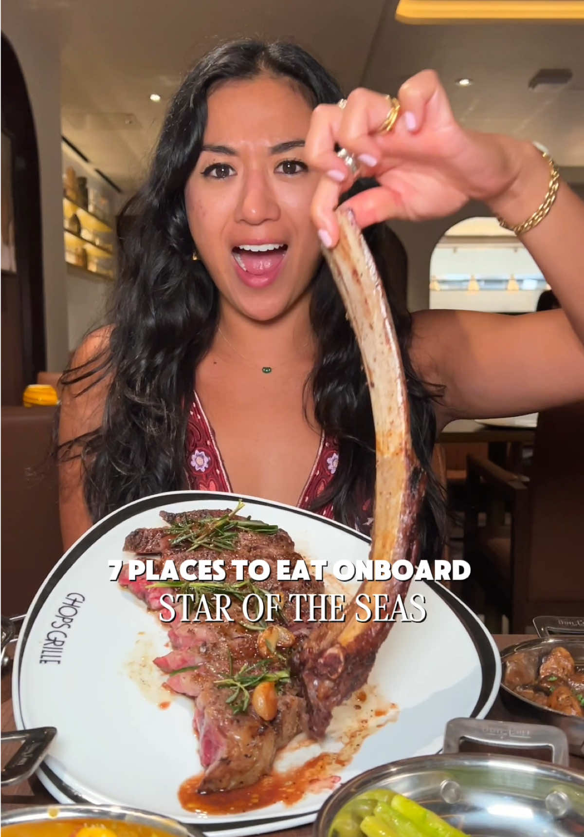 🍽️ 7 must-try spots on the world’s largest cruise ship Star of the Seas @Royal Caribbean  🥂 Park Supper Club 🥙 Aquadome Market 🥯 Park Café 🍨 Desserted 🥩 Chops Grille 🍕 Sorrento’s 🍊 Vitality Café #royalpartner #staroftheseas