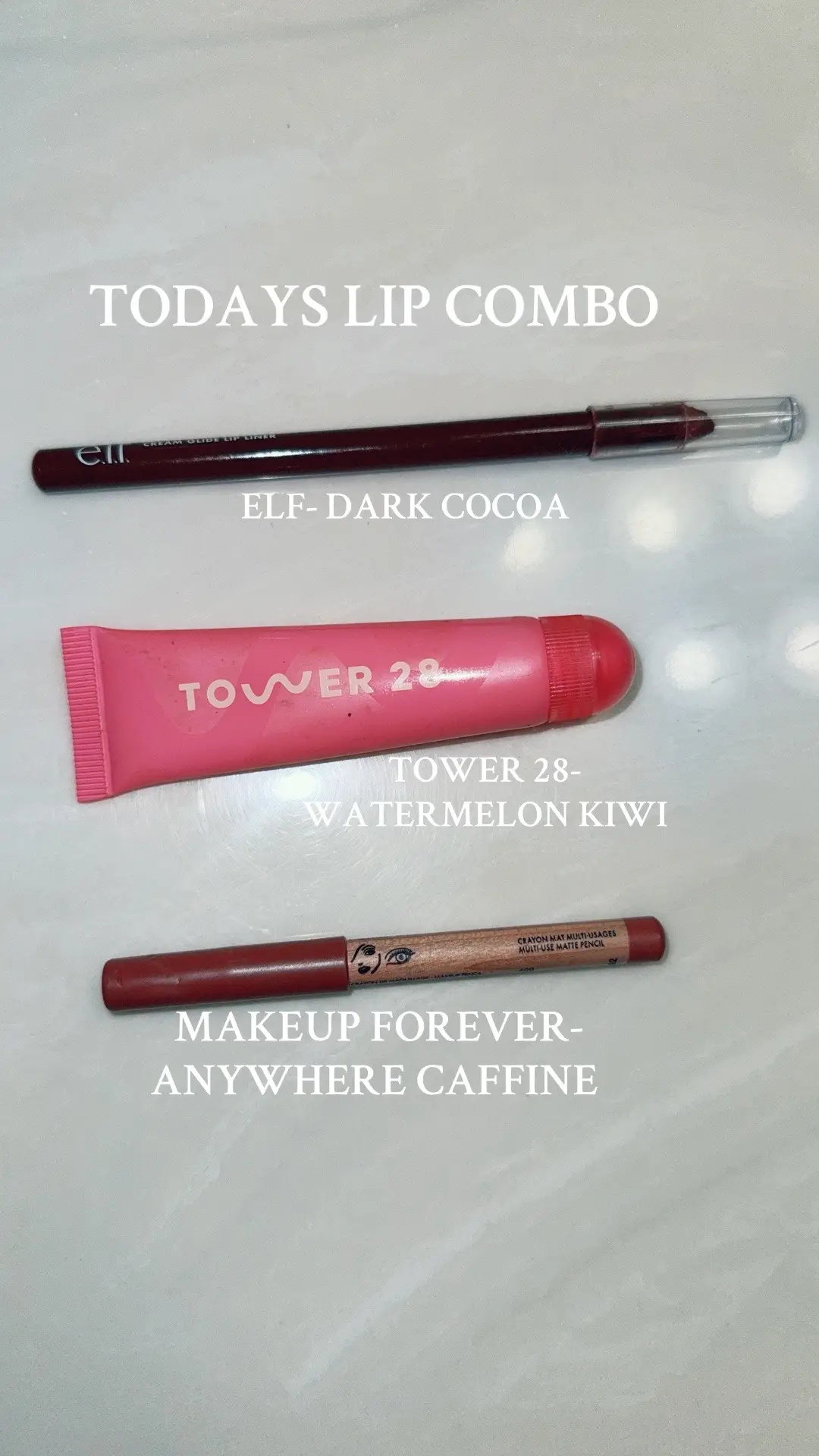 new combo today! #lippie #lipcombotutorial #lipcombos #fypシ #makeup @Tower 28 Beauty @MakeUpForEverUSA @makeupforever @elfcosmetics 
