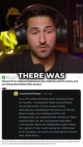 VFX Artists speak out on the Wizard of Oz Sphere AI controversy Watch the full episode @ the Denoised Podcast