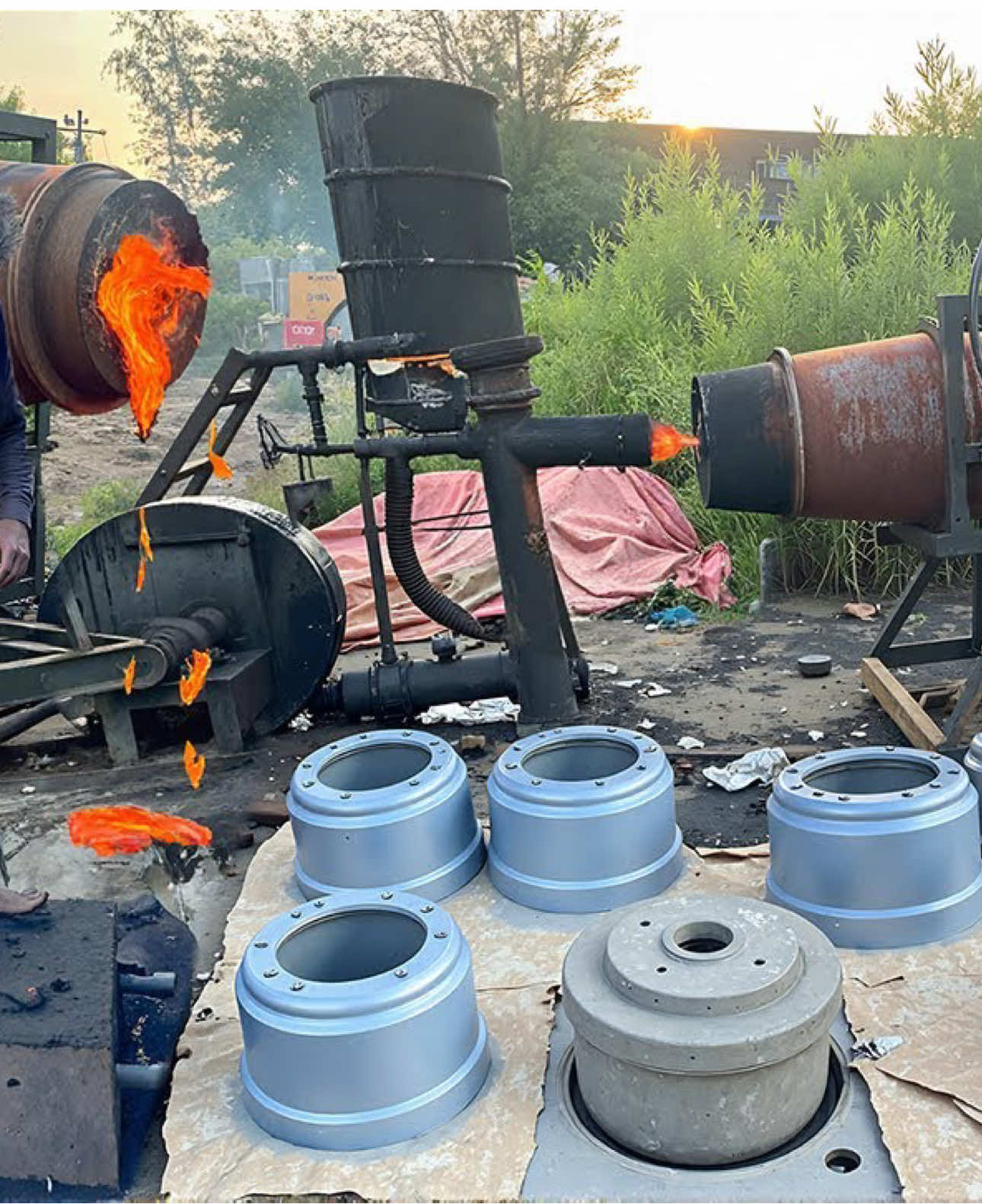Production of Heavy Truck Rear Wheel Break Drums… #Production #heavytruck #RearwheelDrums#fypage