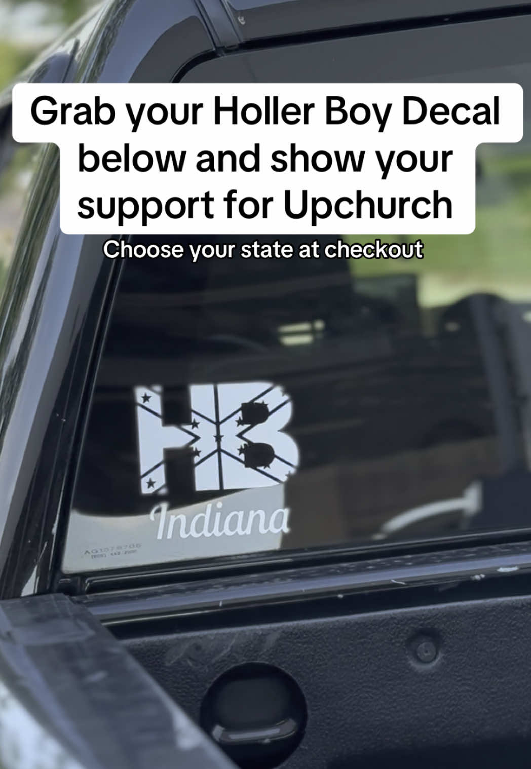 Holler boy decal. HB4L