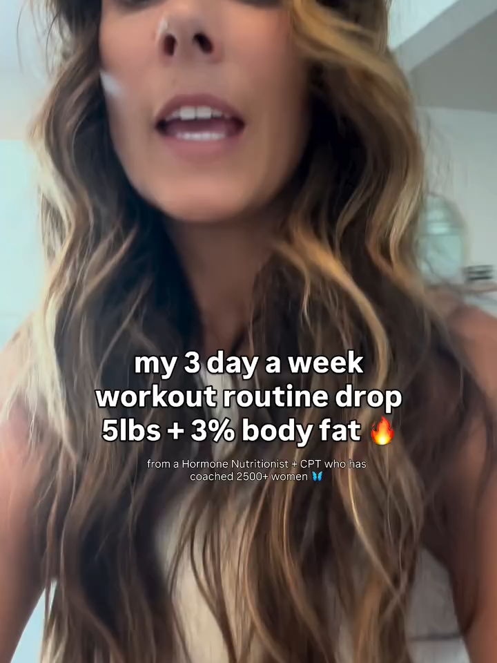 ✨ANSWERED: why you are doing it everything “right” but its not working. Message “STRONG” to get the workout program that helped me lose 50lbs. Literally my DM’s are filled with hundreds of messages from women saying the same thing..⬇️ They are working out, strength training 3x a week, doing cardio, eating clean, and NOTHING is working. 😤 They are not able to lose weight, in fact they are still gaining AND to make it even worse they are struggling with symptoms like fatigue, inflammation, bloating, period pain, anxiety (and more).💔 The reason this is happening is not because you aren’t doing enough, working hard enough, or aren’t motivated enough. 👉It’s because traditional workout programs don’t account for one key thing - YOUR HORMONE CYCLE. Workouts are a stressor. Yes they are a positive stressor, but a stressor none-the-less. 😵‍💫 You have a unique 28-day hormone cycle 🧬 that influences everything from in your health and metabolic function: 🔥They influence your body’s ability to burn fat at different times of the month.. 💪 They influence your body’s ability to handle different workout intensities 💤 They influence your body’s NEED for rest and ability to handle stress The MORE STRESSED your body is = MORE CORTISOL = INCREASED FAT STORES🙈 So this is why you keep doing your Beachbody workouts and Orangetheory workouts without getting results. And why you are eating 1200 calories and like a bird only to feel worse. 🤯 🩷 Babe - its time that we workout in alignment with your hormonal strengths. 🏆I lost 50lb and 10% body fat going from lifting 5x a week and taking spin class 7x a week to just doing 3 cyclical strength training sessions a week + cycle-synced zone cardio. And its how... ✨My client Lindsey lost 23 lbs in 7 weeks. ✨My client Chelsea lost 4 lbs and 2 inches in a month ✨My client Kasia is shedding inches as a busy mom of 3! And the best part is you actually enjoy working out again. You feel strong, sexy and fabulous AF. 🦋✨ ✨Message “STRONG” and I will share my exact workout split with you. Be sure you follow @tashalynn_stevens to be able to get the tips!
