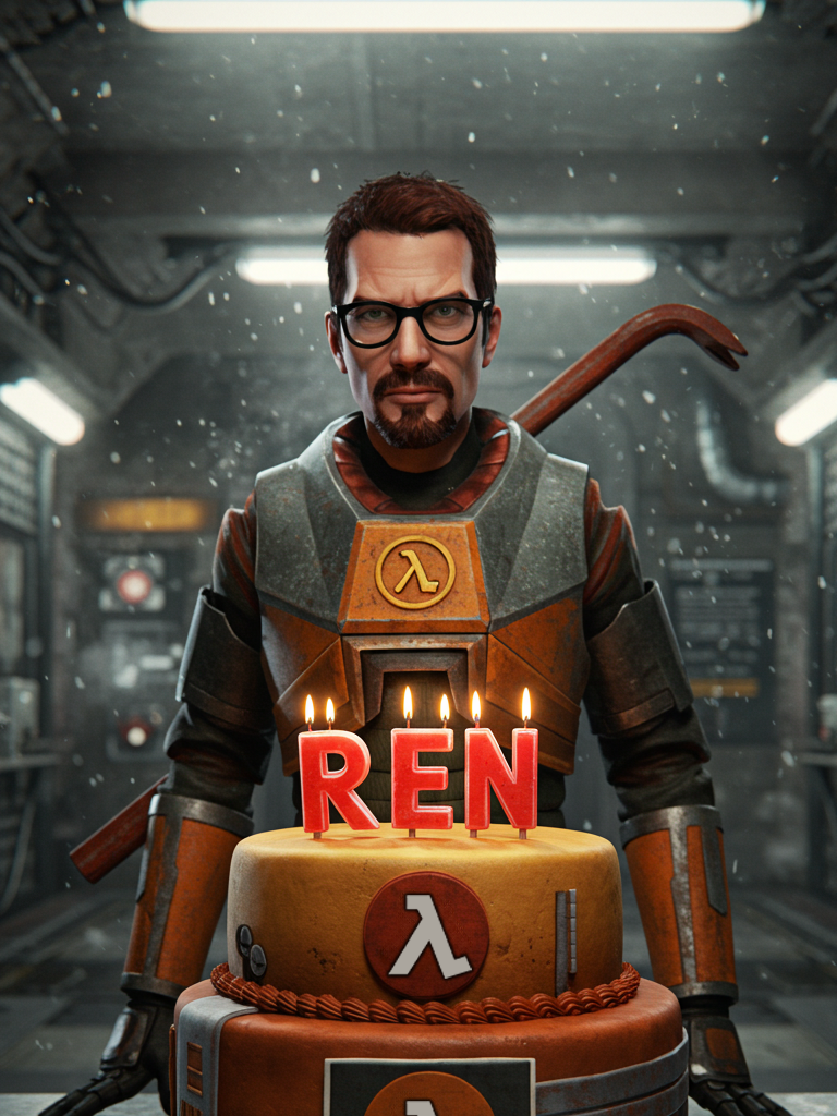 Comment your name👇order from bio📩 #GordonFreeman #HalfLife #valve #happybirthdaytoyou #happybirthday Subject: REN Status: Birthday detected. Protocol engaged. Dr. Gordon Freeman doesn’t speak — but actions resonate louder than words. Today, he steps out from Black Mesa’s shadows to mark your birthday with precision and force. 🎉🔧 If you’re drawn to silent legends, crowbar justice, and timelines that bend under pressure… then like, comment, and follow. 💥 Drop your name and favorite character below — you may be next in line for an unexpected appearance from the Lambda resistance. 🚀