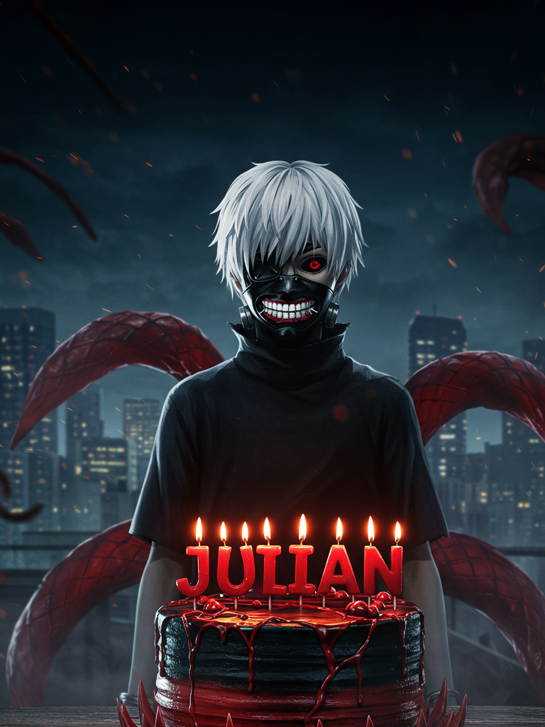 Comment your name👇order from bio📩 #KenKaneki #TokyoGhoul #happybirthdaytoyou #happybirthday Happy birthday, JULIAN... Even monsters remember the ones who matter. Today, in the quiet between two worlds — yours is the name that echoes. 🎉 This isn’t just a celebration. It’s a moment caught between shadow and light, pain and strength. If you feel the pull of transformation, of epic stories born in suffering and reborn in power… then like, comment, and follow. 🕯️🖤 💬 Share your name and your favorite character — perhaps next time, your story will be the one that refuses to fade. 🚀