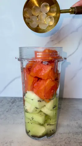[BEST PAPAYA & HONEYDEW & CHIA SEEDS SMOOTHIE] #fyp #smoothie #recipes #viral #foru #foryoupage 
