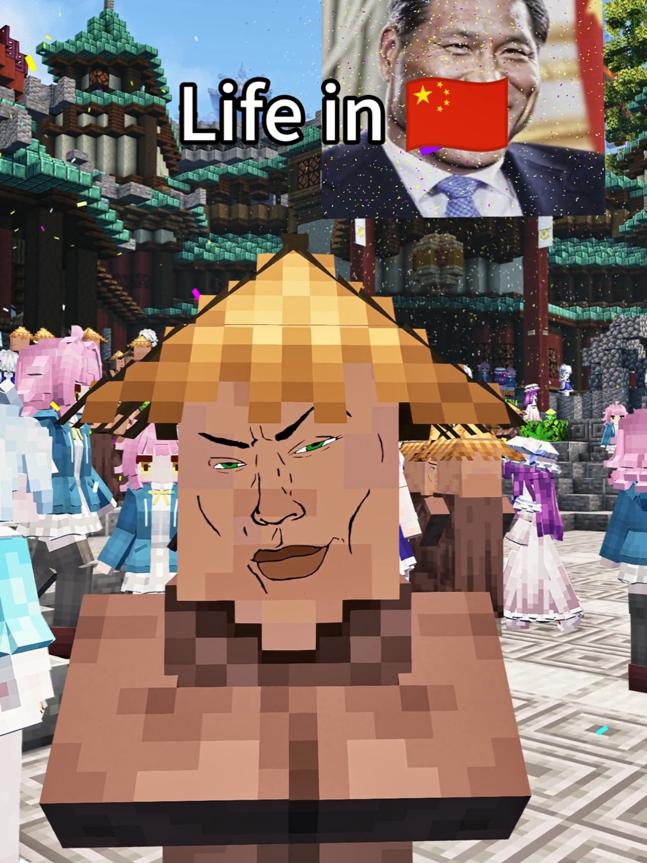 The choice is obvious 🇺🇲🇨🇳 #Minecraft #meme #china #usa #minecraftmemes 