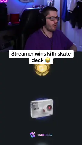 Streamer wins kith skate deck 😂 #kickstreaming 