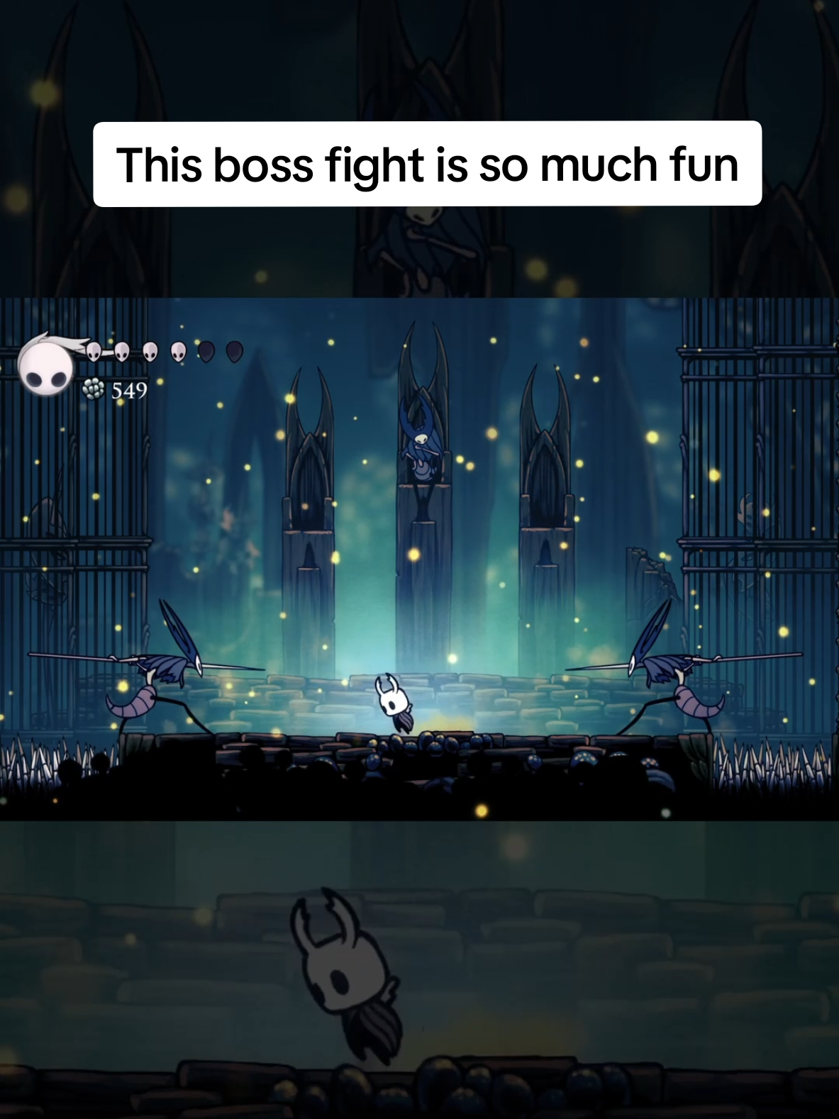 this boss fight is so much fun #gaming #videogame #GamingOnTikTok #hollowknight #fyp 