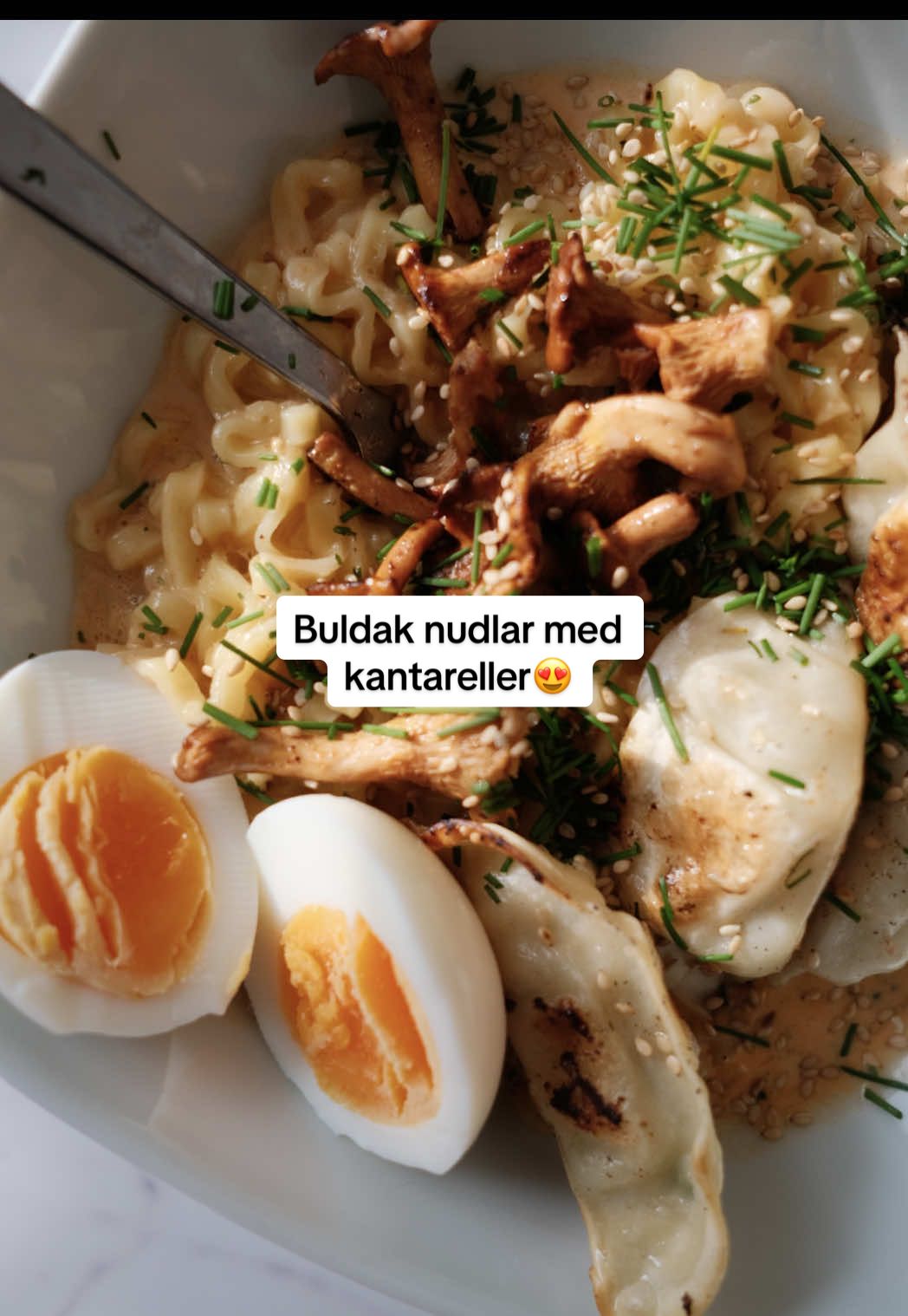 Min nya obsession!!! Buldaknudlar med kantareller 😍 Ni måste testa! 😍❤️ #buldakramen #fördig 