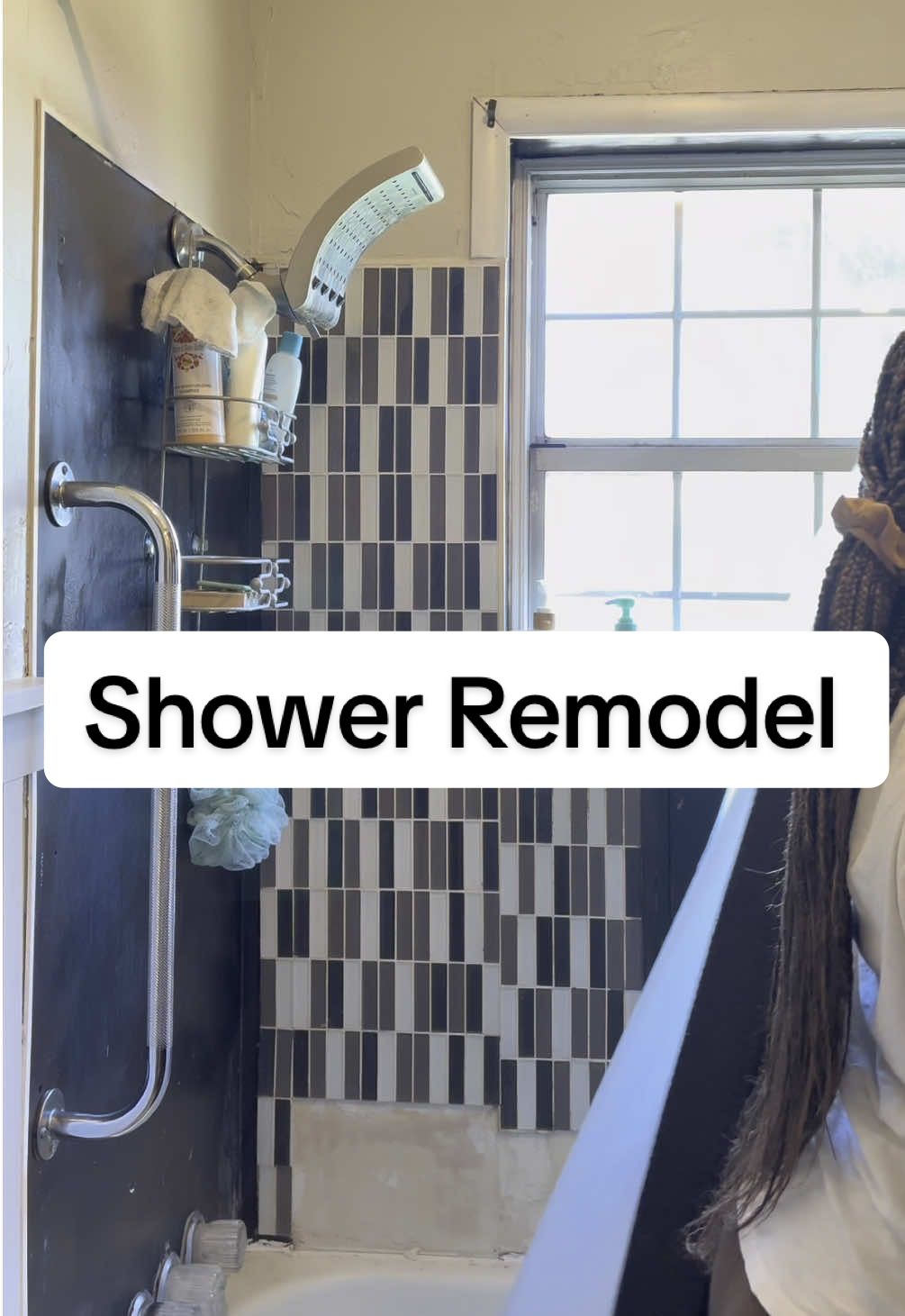 Shower upgrade and transformation. #homerenovation #showerremodel #oldhouse #homeprojects #showers #homeimprovements 