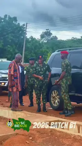 The NYSC Director General, Brig Gen O O Nafiu has just arrived at Benue State NYSC Orientation Camp, Wannune. Excitement fills the air as corps members welcome him to the Food Basket of the Nation.   #NYSC #BenueCamp #DGVisittoBenueCamp #2025batchbstream1