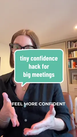 Confidence is part expertise/knowledge but so much of it is HOW you show up. Little things like how you sit and your body language communicate sometimes more than what you say. When you’re in IRL meetings with really senior leaders, sit up straight but also back in your chair.
