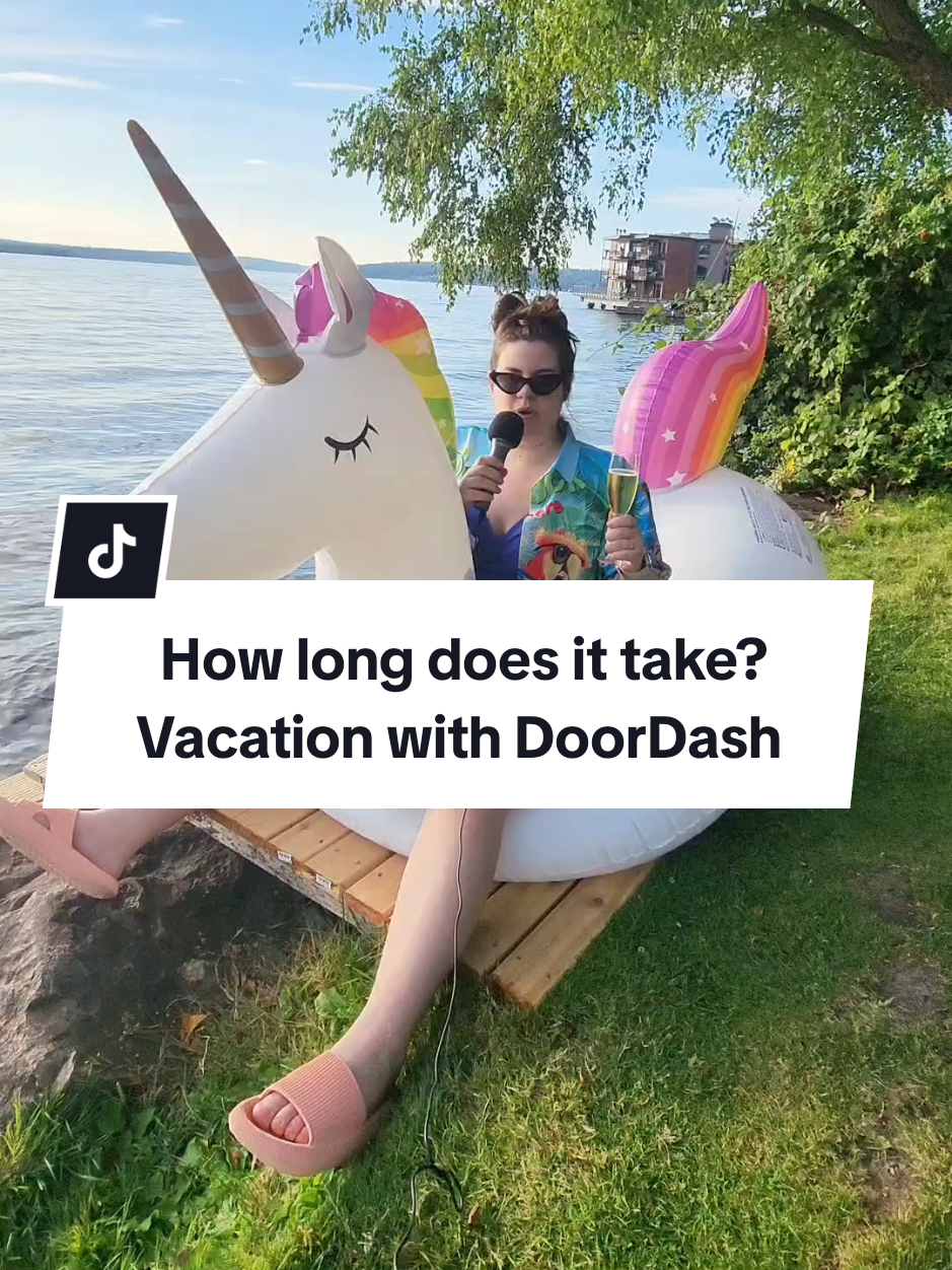 I’m just glad I can go back to enjoying my drink and floatie now that @DoorDash has got my back 🦄🍹 #doordashpartner  #yourdoortomore 