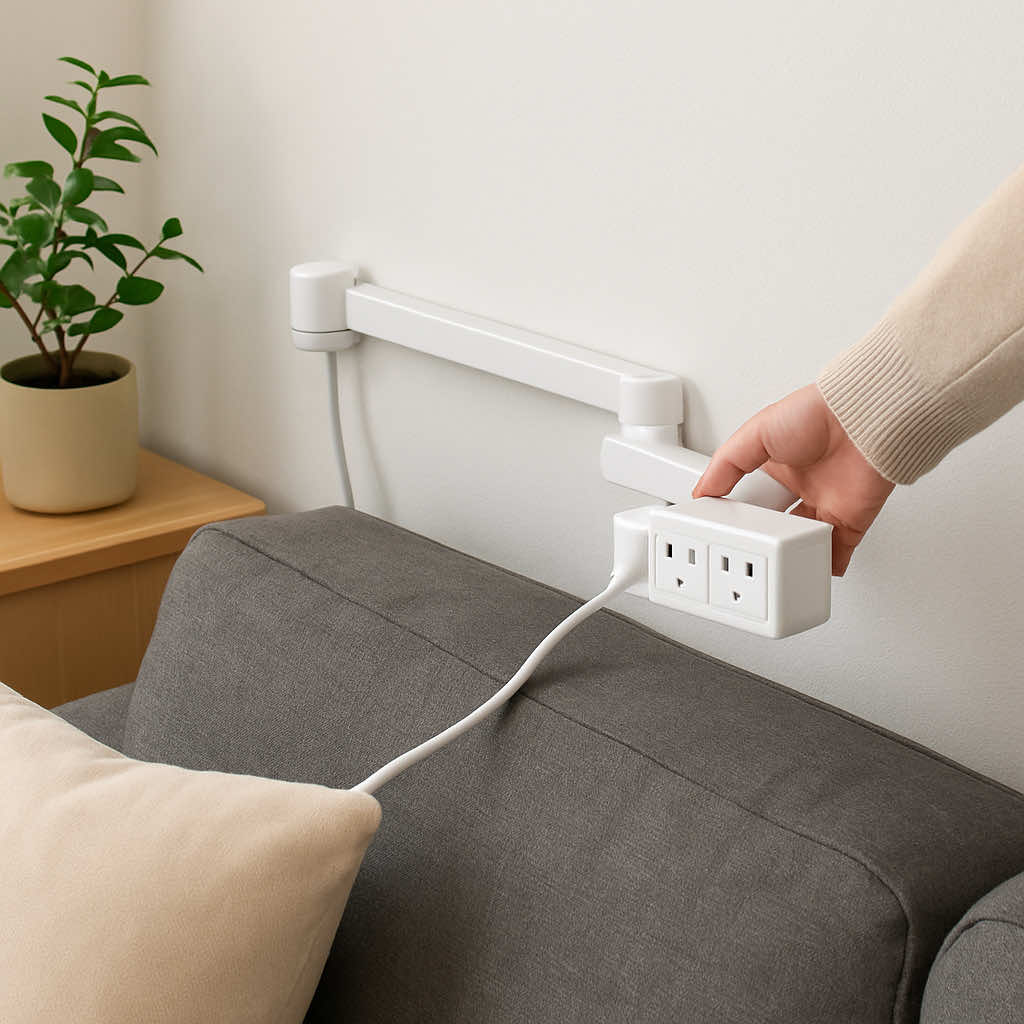 Wall-Mounted Rotating Electrical Outlet Extension – Keep your devices powered and your space organized with this innovative outlet extender. Designed to be mounted behind furniture such as sofas or desks, it features a swivel arm that allows you to easily bring the power outlets within reach whenever needed. Equipped with multiple AC sockets and USB ports, it’s perfect for charging smartphones, laptops, and other electronics without the hassle of moving heavy furniture. Sleek, space-saving, and practical, it’s the ideal solution for modern homes and offices.#homedecor #gadget #hightech #lifehacks 