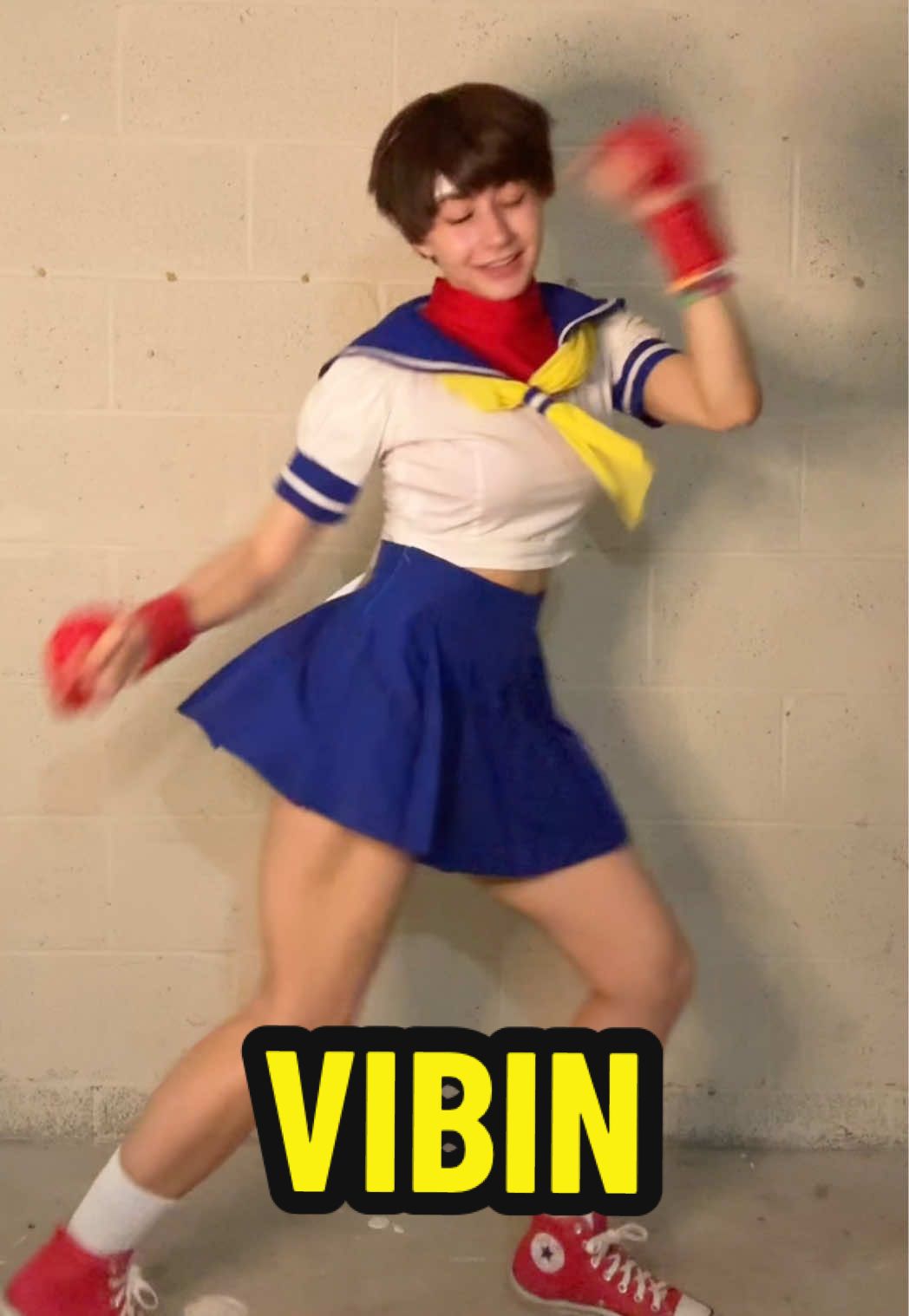 Dancey dance inspired by @the craziest critter ! I butchered this dance BUUUT MORE SAKURA POSTING YAYAYAA I recorded this in the garage and oh my GOSH it’s hot down there in full cosplay :’DD My moves are a biiit sluggish because of this :’) Also yes I forgot to roll down my socks HHHHH #StreetFighter #StreetFighterAlpha2 #StreetFighterCosplay #StreetFighterSakura #SakuraKasugano #SakuraKasuganoCosplay #Capcom #CapcomCosplay 