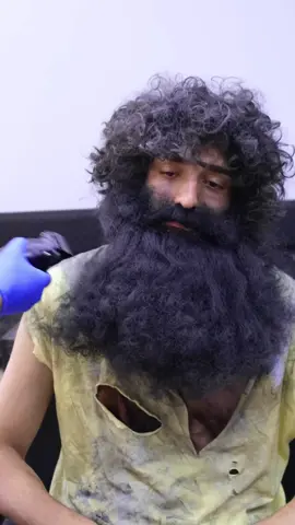 Homeless Man Becomes a Model / INSANE Transformation Part 2 #fyp #haircut #asmr #transformation #hairstilyst #hairstyle 