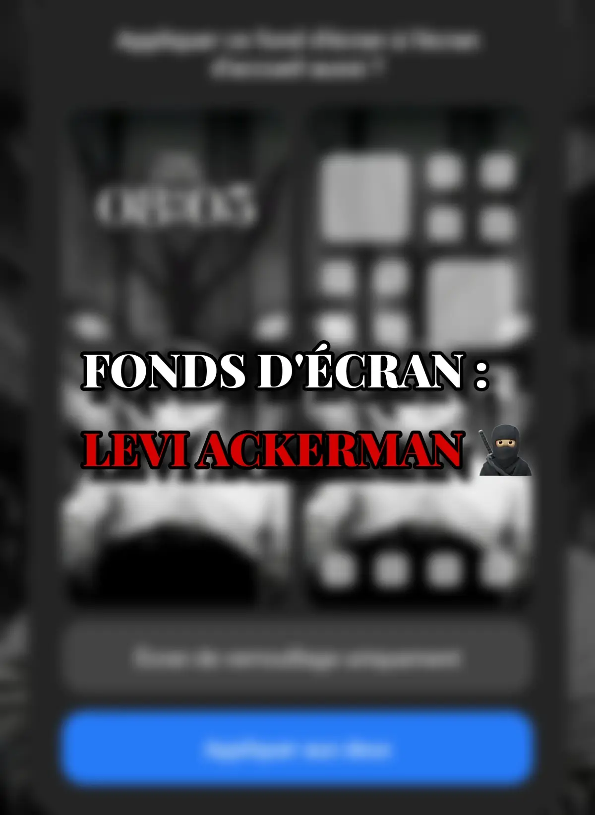 FONDS D'ÉCRAN DE LEVI ACKERMAN 🥷 #animefyp #walpapper #levi #leviackerman #aot 