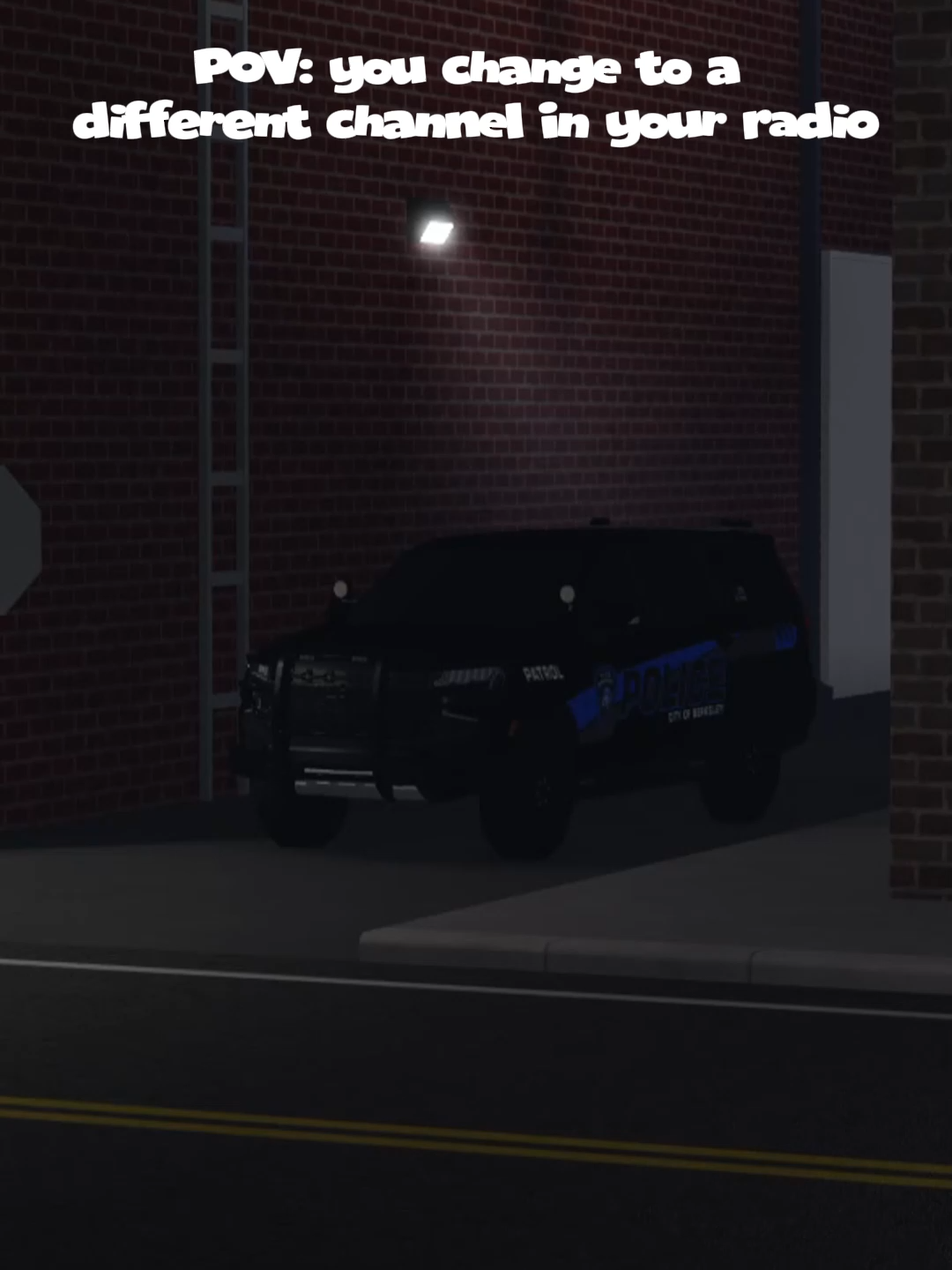 POV: You change to a different channel in your radio. #good #fypツ #viral #Roleplay #short #vconly #erlc #erlcroblox #police #dps #funnyy