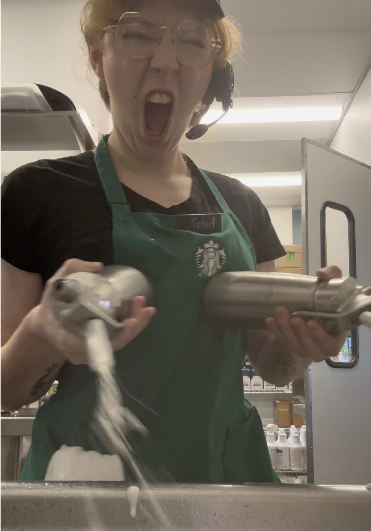 the only way to empty expired whipped cream canisters  • • • • • #fypシ #ikenzi #barista #baristalife 