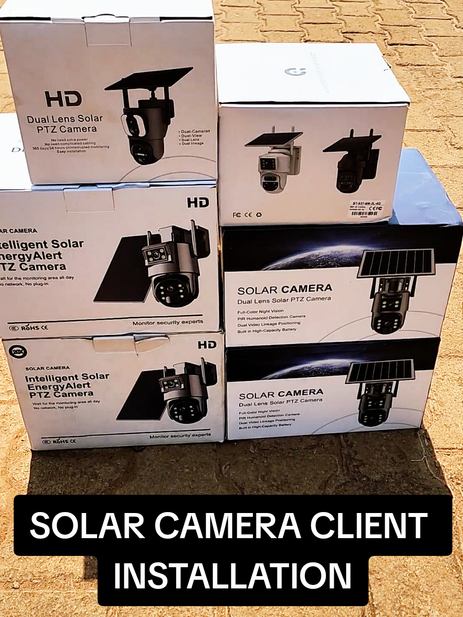 SOLAR CAMERA CLIENT INSTALLATION Go cordless with our solar-powered security cameras! ☀️🔒 24/7 surveillance, no interruptions. Interested? 💬 Let's talk!