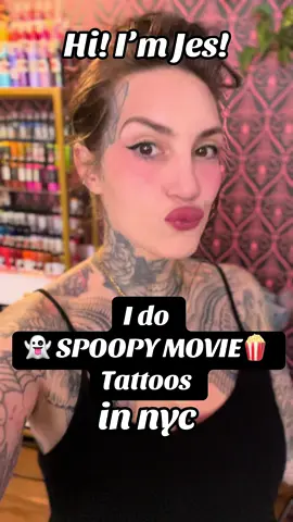 Hi! If you love girly bright spoopy movie tattoos come see me at @Haven Tattoo Studio NYC !!!! #nyctattooartist #nytattooartist 