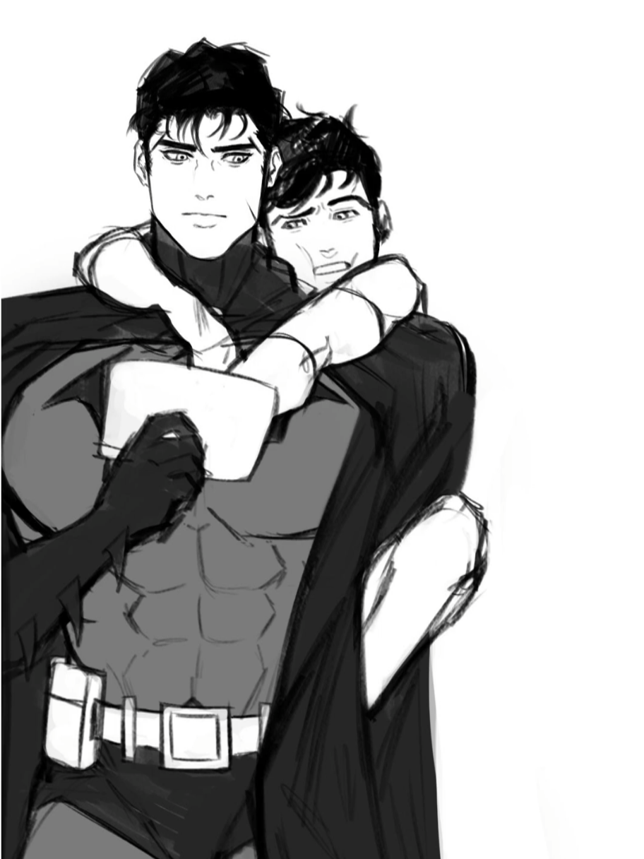 he just hates the idea of his dad having a love life lol  (don't you know that your attention should go only to your kids Bruce? geez. 🙄🤣)  this is dick btw- although honestly the audio fits for any of the robins haha 💕🦇•°•----Tags----•°•🦇💕 #batman #batdad #robin #comic #dc #art #animation 