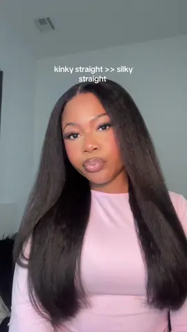 24” Kinky Straight Glueless Wig from @Reshinehair 🩷 . . #wiginstall #installwig #hdlace #lacefrontal #fyp #foryoupage #hdlace #wigs #frontalinstall #humanhairwigs 