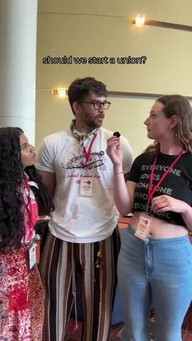 Having a great time at the @DSA Convention with @Rachel Cohen and @hasanabi 🌹  #dsacon25 #unionize 