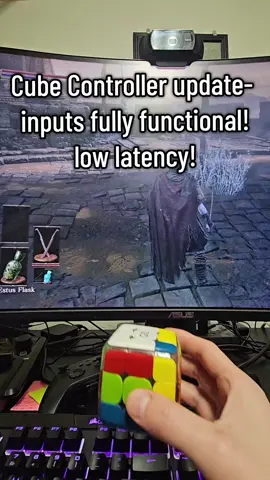 Face turn inputs are now fully consistent!!! I can't even tell the difference in latency between this and mouse/keyboard. #rubikscube #challengerun #darksouls3 #foryou #vibecoding 