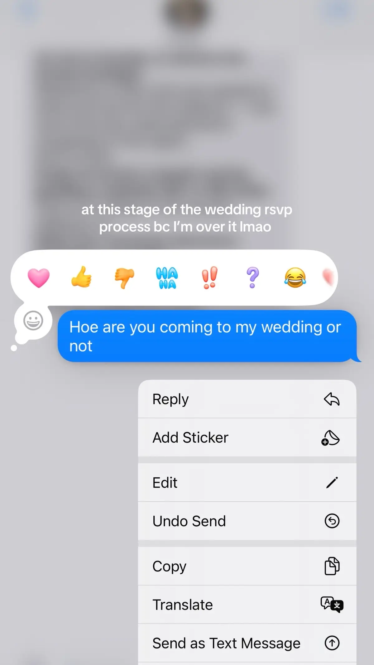 like yes or no, that’s all you gotta do lol #wedding #weddingrsvp #weddingday 