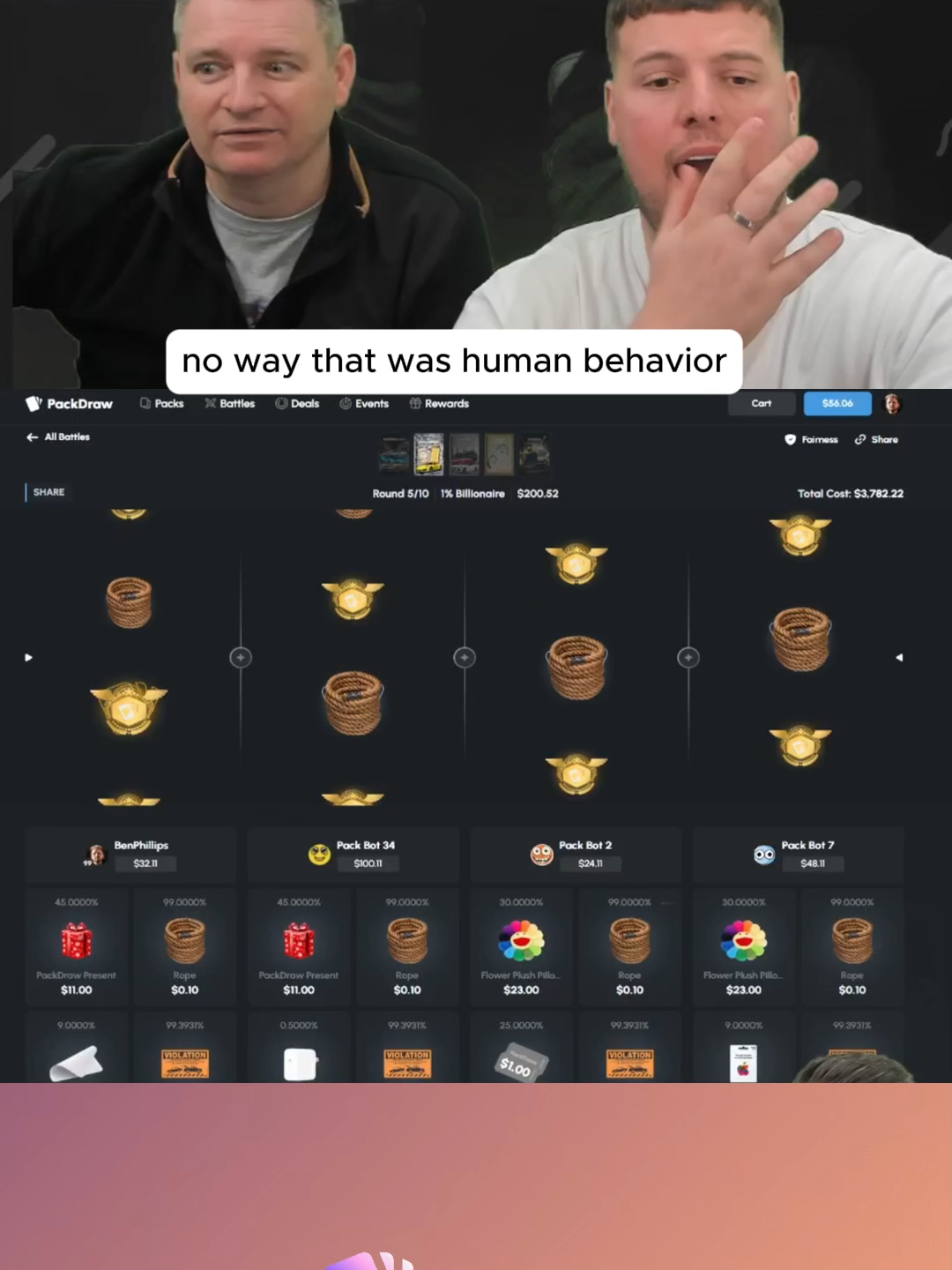 No way that was human behavior