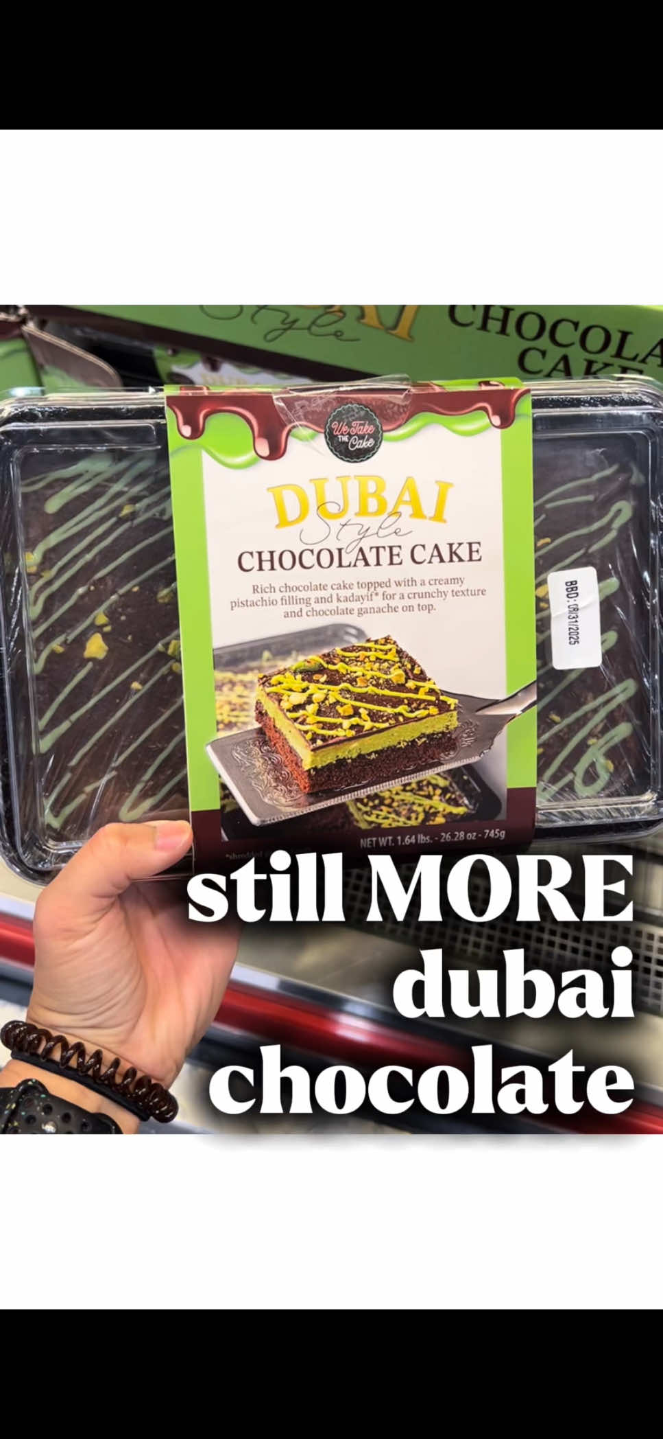 #costco #dubaichocolate #chocolate #pistachio #cake #costcofinds 