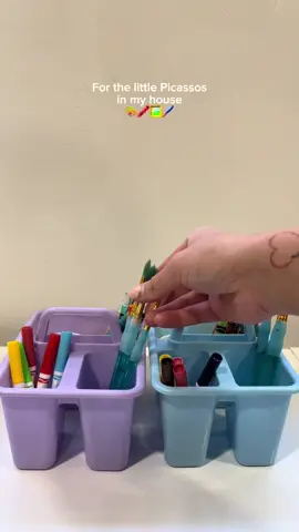 Because sometimes the best organizers are already in your house 🏡✨ #momlife #kidsartsandcrafts #momhack #organization #bluey 