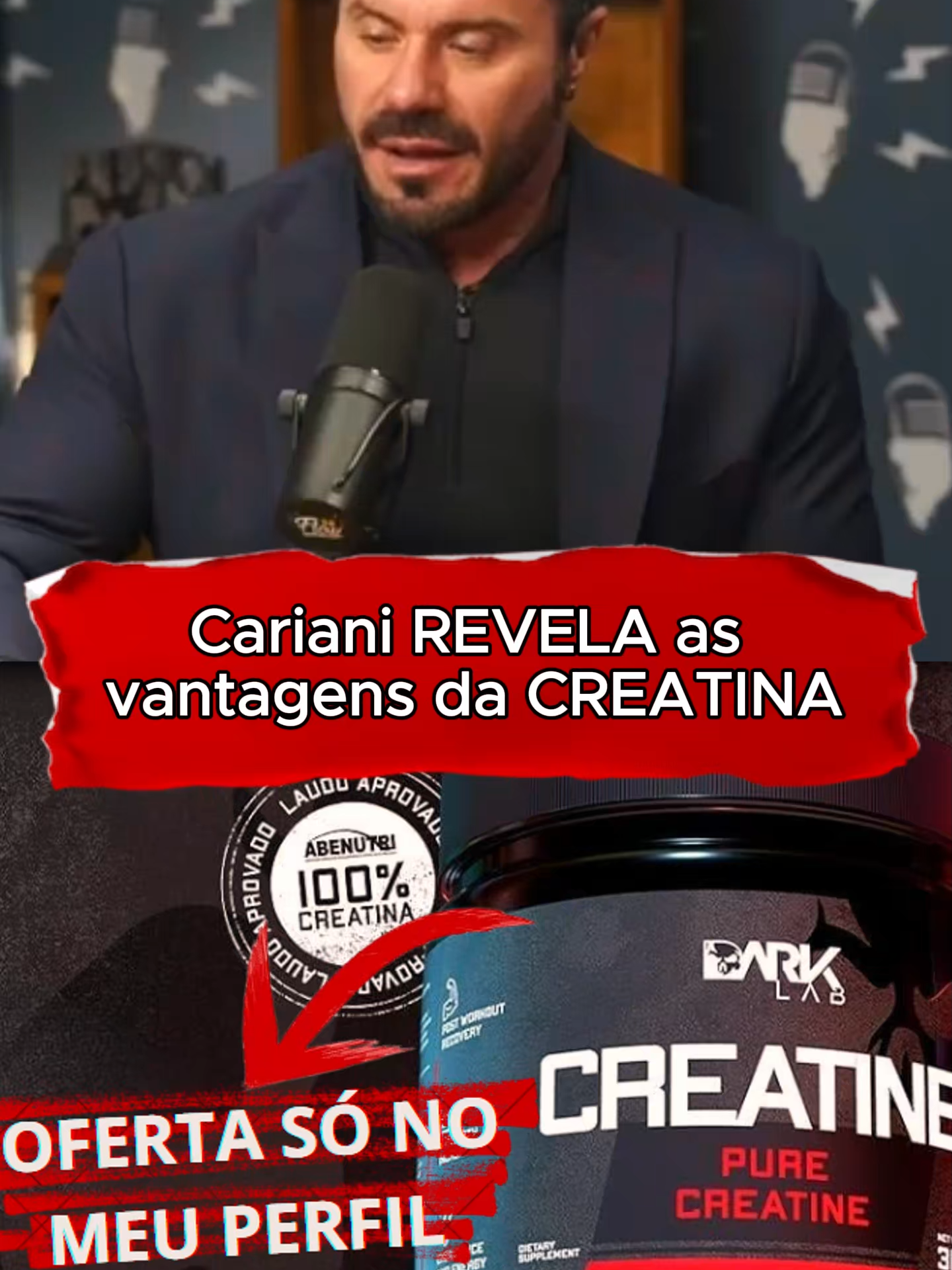 OLHA OQUE ELE DISSE😱😱--Creatina Mais Pura e Barata do Mercado  #CREATINA#CARIANI#DARKLAB#FLOW